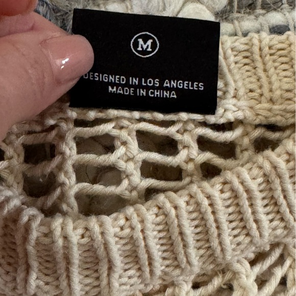 Miou Muse Open Knit Cropped Tank Top - Picture 3 of 5